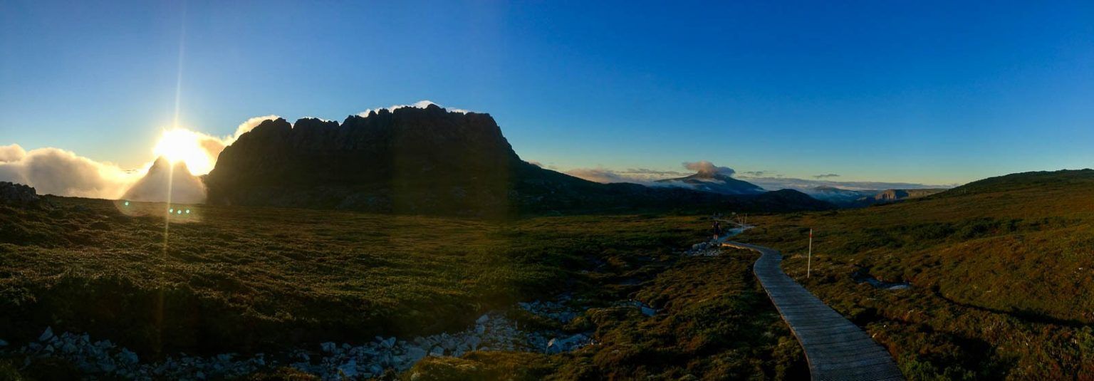 The Cradle Mountain run is a one day traverse of Tasmanian’s famous Cradle Mountain to Lake St Clair Overland Track. The altitude of the track in several areas of the plateau is greater than 1,000 metres, which by world standards is not high, but here is well above the tree line. This low tree line illustrates the exposure and harshness of conditions that can prevail even in summer. The Run is approximately 78 kms and runners take between 8 hours and 15.5 hours to complete this distance. However the vast majority of runners take between 12 and 13 hours finishing at Cynthia Bay between 6:00pm and 7:00pm
