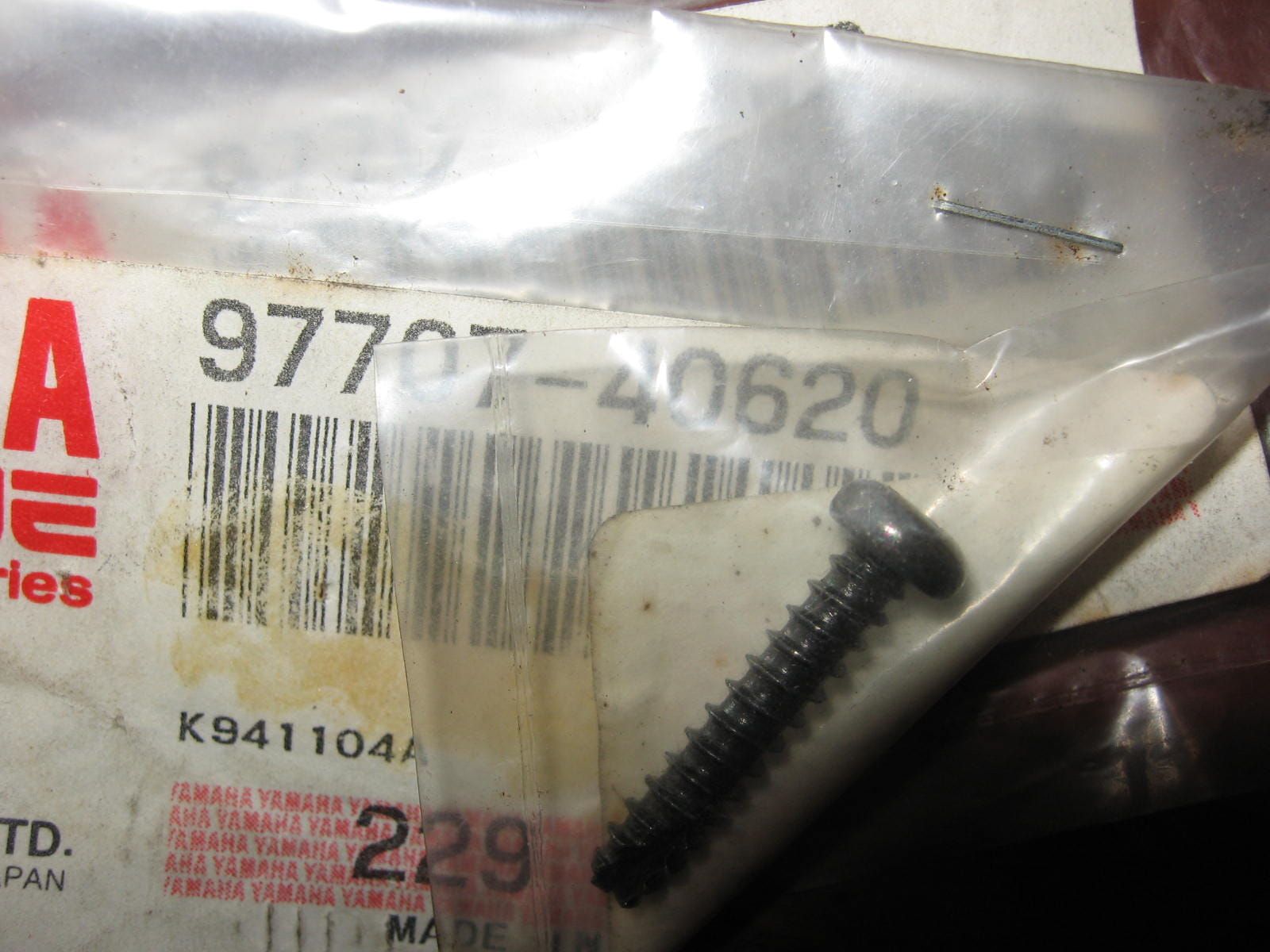 3x kruiskopschroef knippelichtglas	Fzr600 94-99 , fzr1000 95	oem	97707-40620