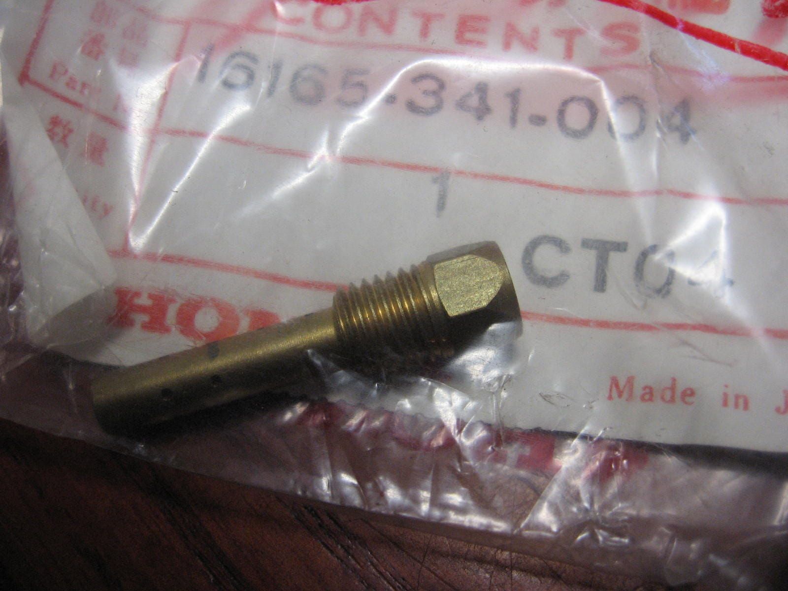 Gasbuis , needle jet holder cb750f 75-76		oem		16165-341-004