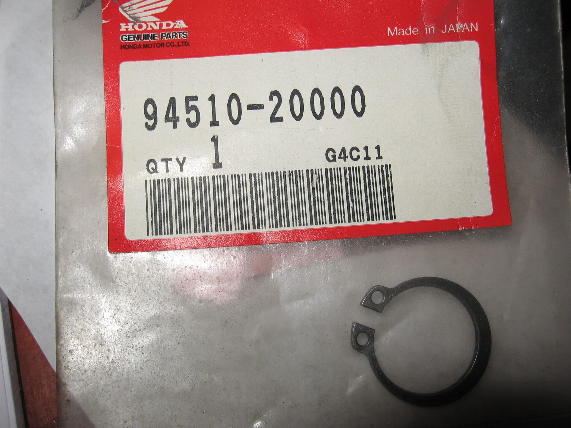 outer circlip 20mm nokkenas    , cmx250c 1985-12 , balanceas xl250 1979-83 		oem	94510-20000
