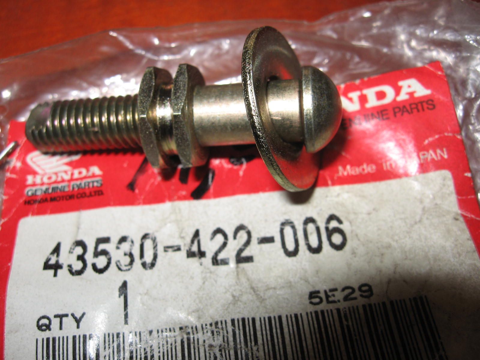 Pushrod rearbrake , drukstift achterrempomp ,-- cb750f 79-80 , cbx A 1979-80 cb900c 1980		oem		43530-422-006