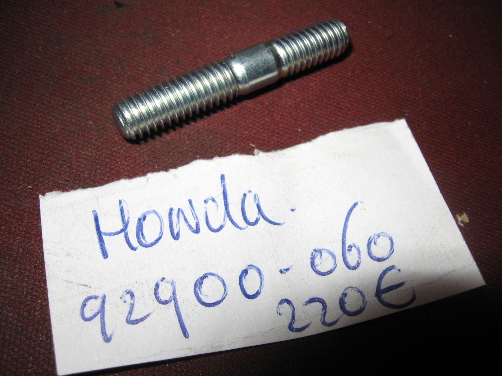 draadeind m6x35 uitlaat – cbr600f 87-90 , xr600 xr650		oem		92900-060220E	92900-06022-0E