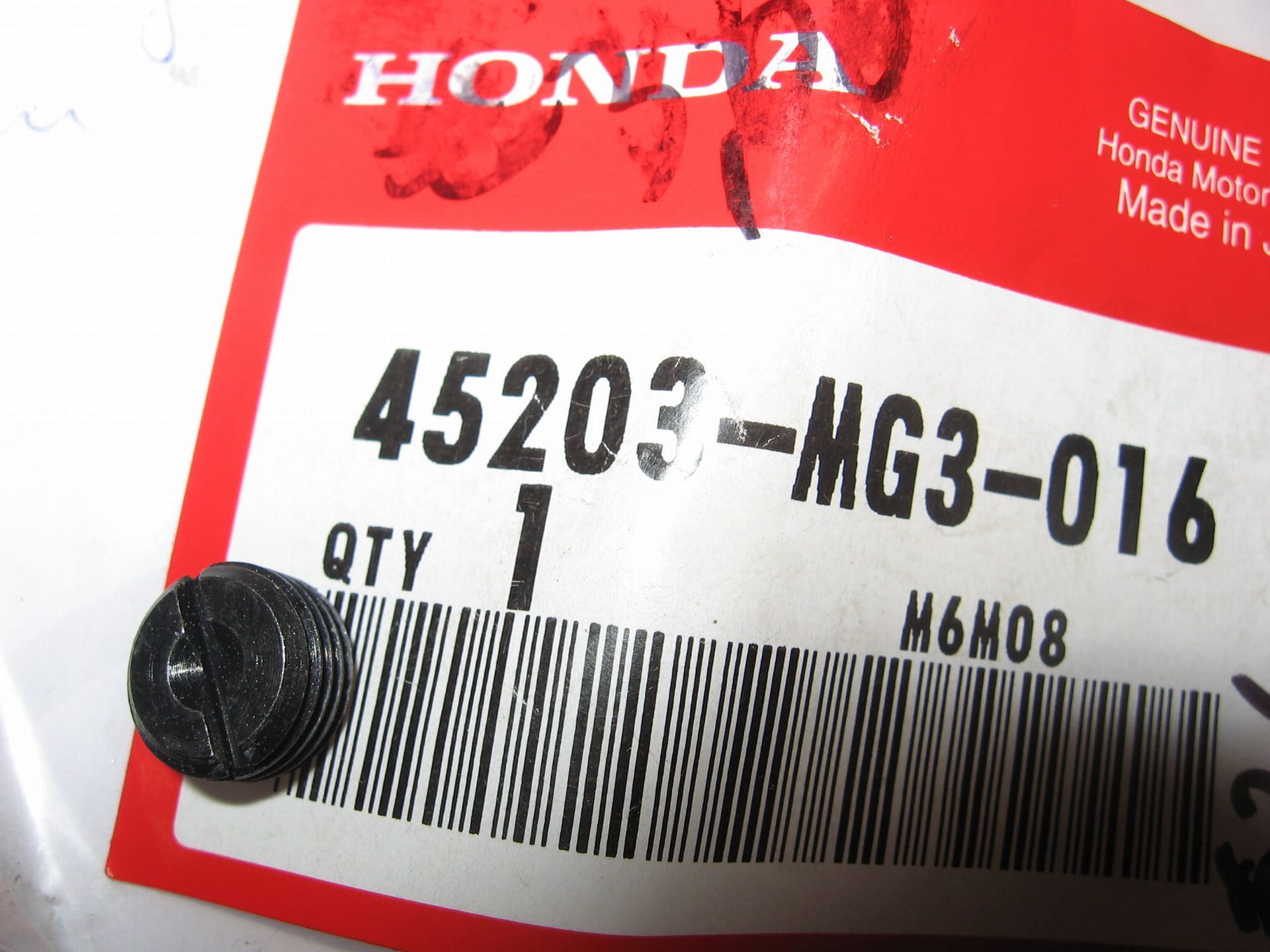 2x   plug pin remblok bevestiging		oem	45203-mg3-016