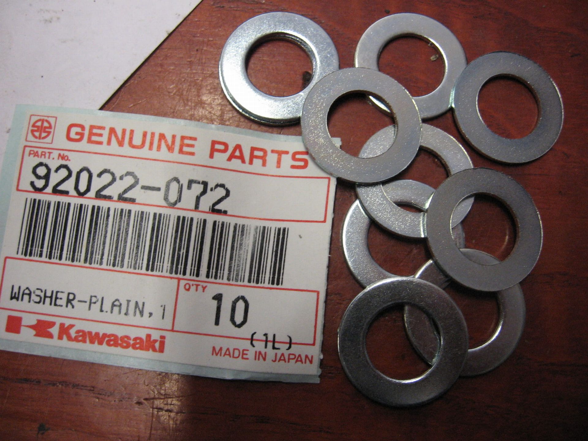 10 stuks plain washer 		oem	92022-072 , o.a H1-F