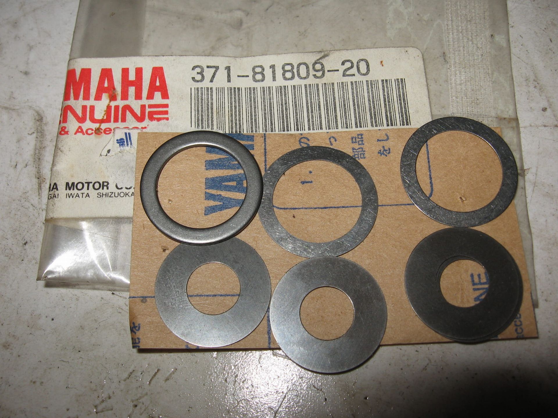 Washer kit 	( vulringen startmotor ) Tx500 , xs1100	oem		371-81809-20