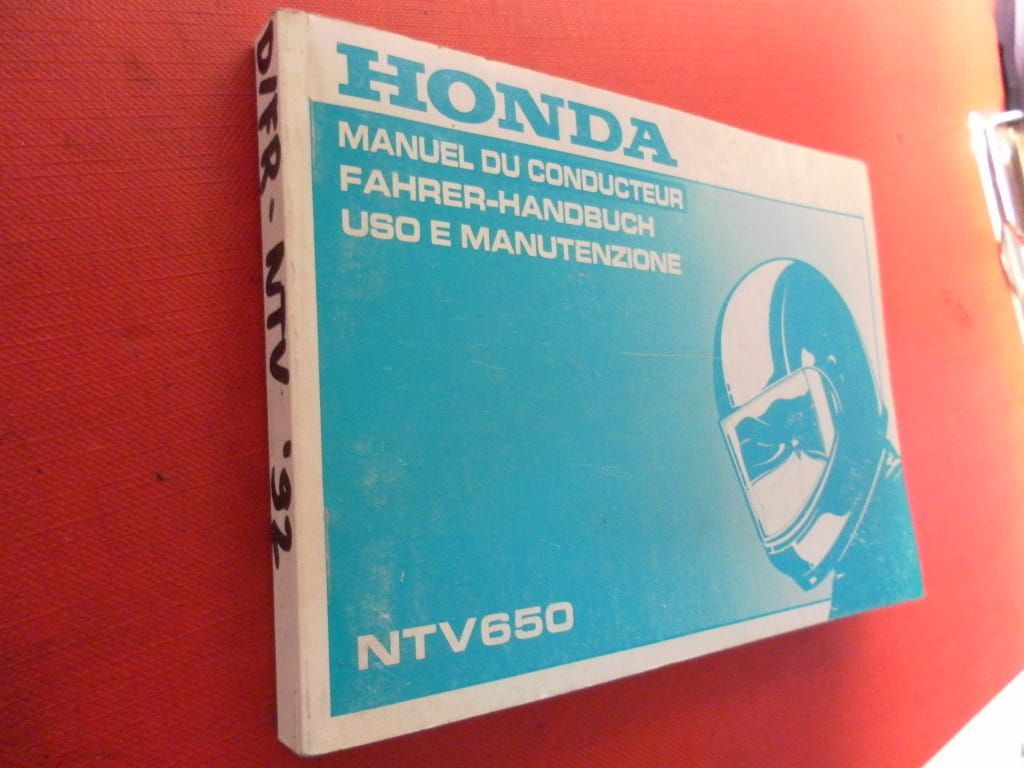 fahrer handbuch ,manuel du conducteur , uso E manutenzione	NTV650 boek uit 1992		00x37-mz6-8000 , 37mz6800