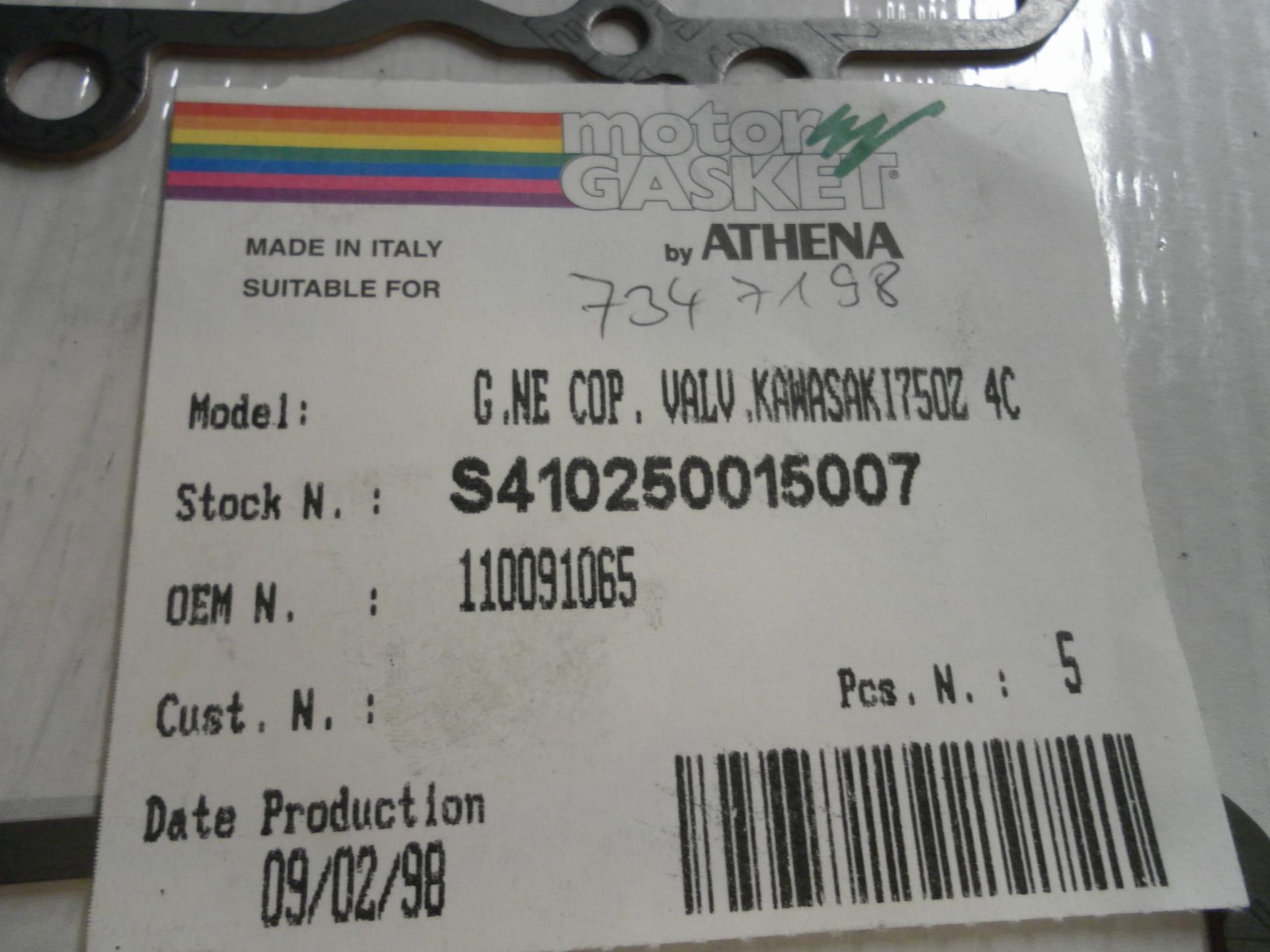 kleppendekselpakking – kz650 1977-80 . 		athena		11009-1065	P410250015007