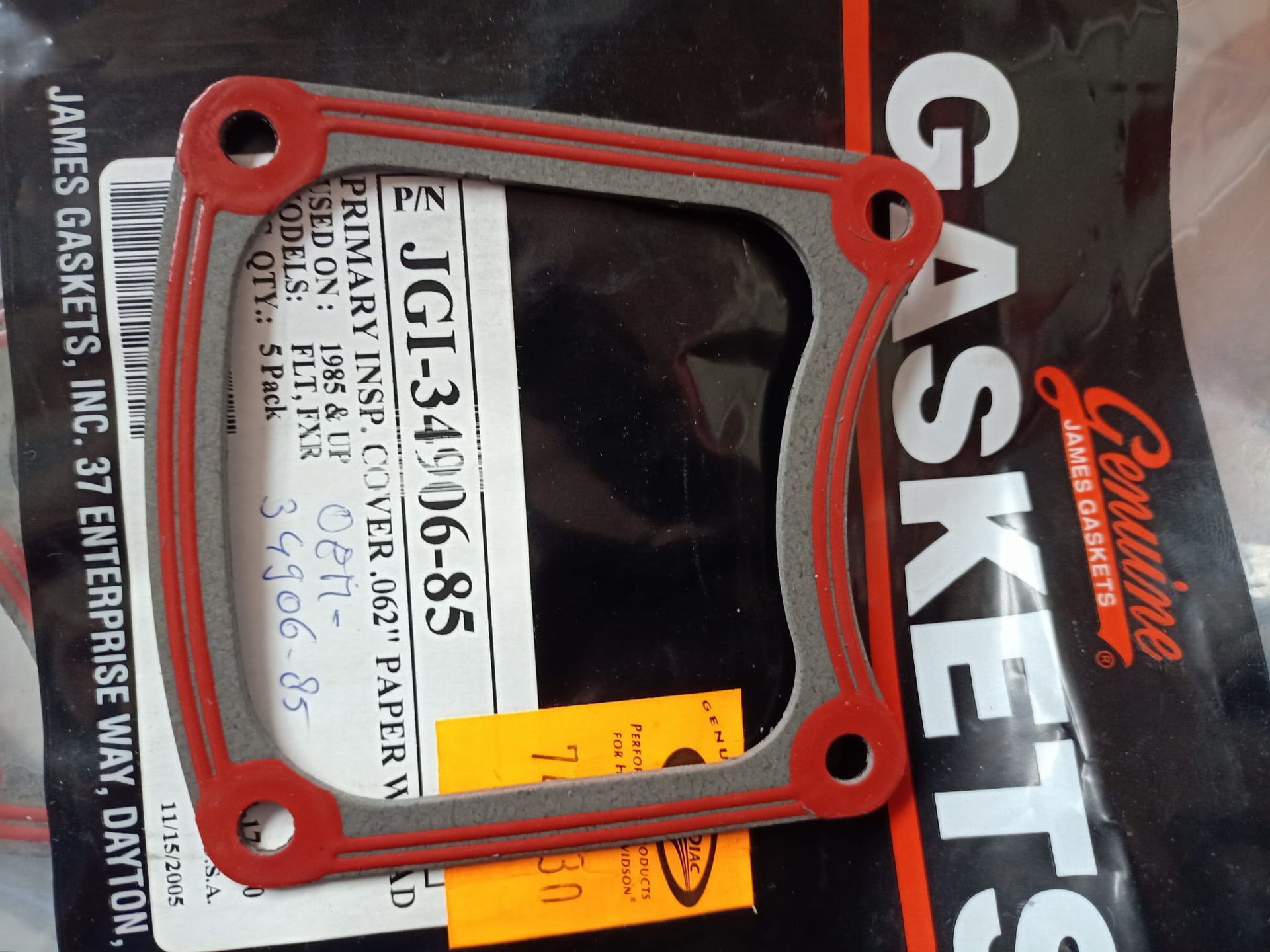 Pakking primary inspection cover flt, fxr 1985&up 34906-85
