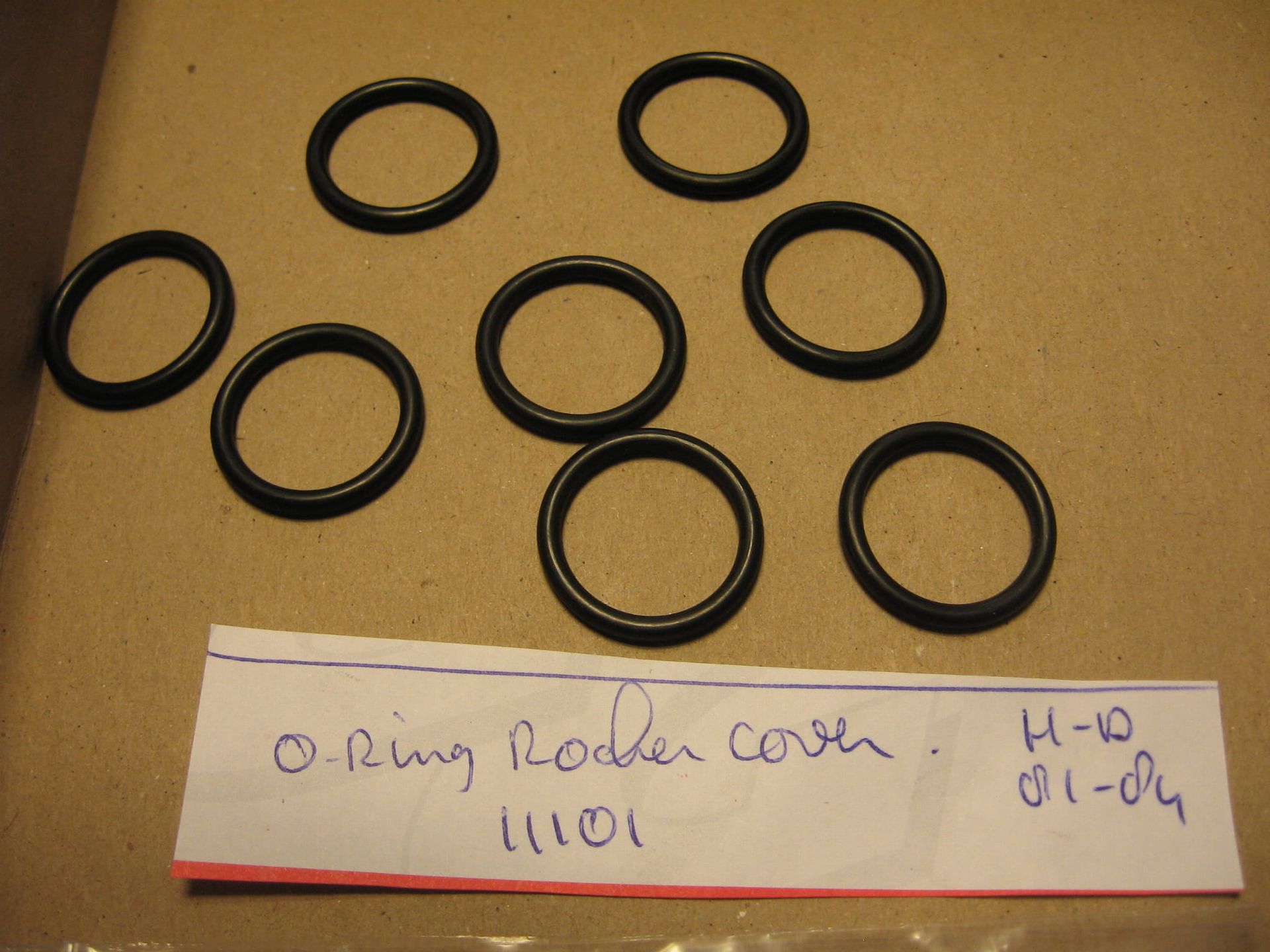 4 stuks  o-ringen rockercover ,  oilfitting cilinderbase , shovel , 	( james )	11101