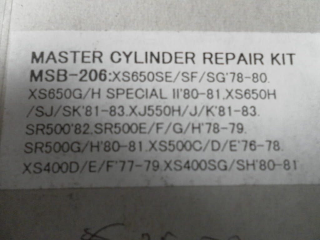 reparatiekit hoofdremcilinder			Msd-206  , xs650 xs400 sr500 xs500