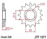 voortandwiel voorkettingwiel	jtf1577.15    yamaha