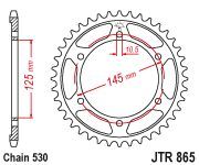 Achterkettingwiel / achtertandwiel	Jtr865.44