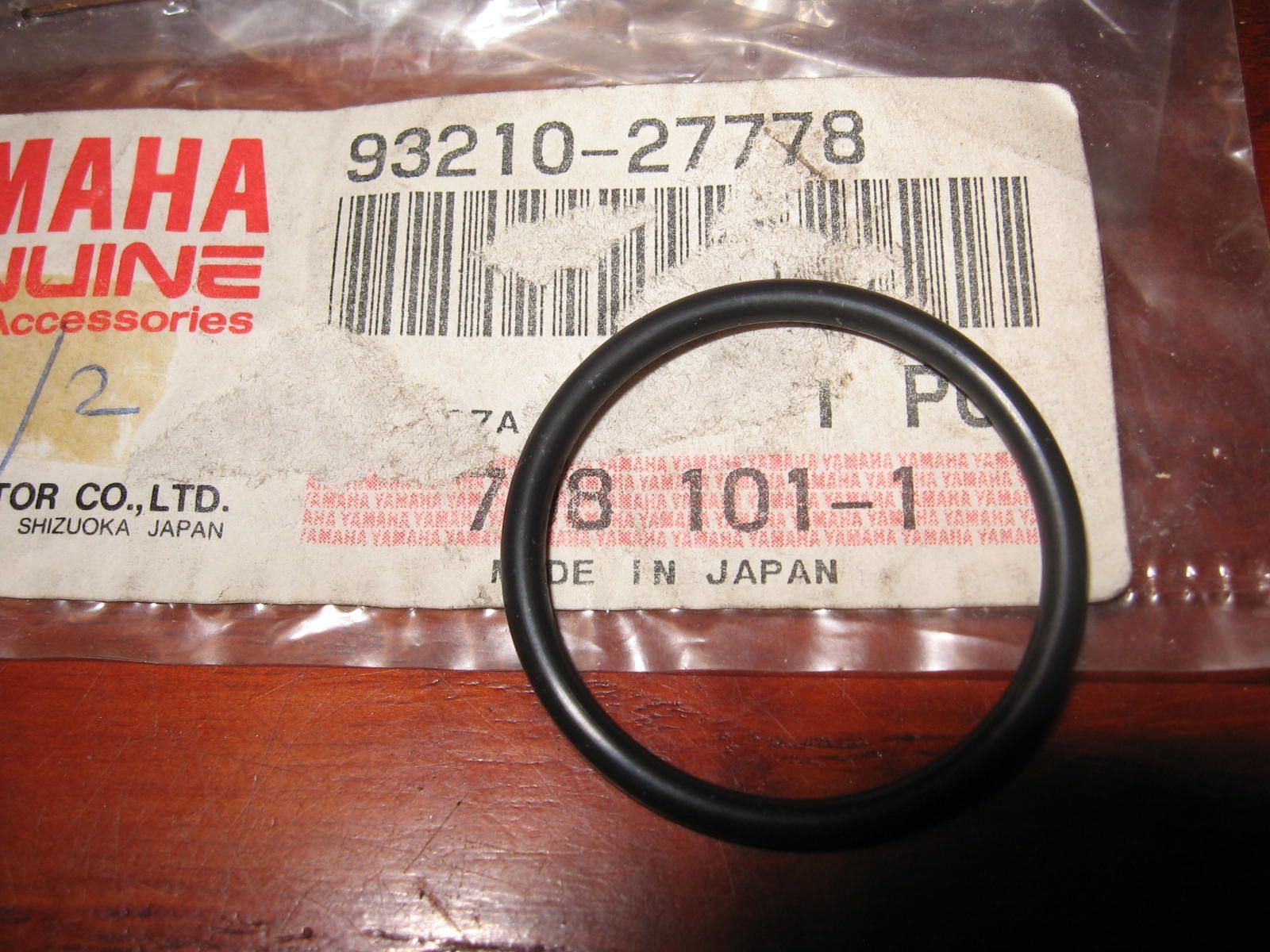 O-ring   vulplug  fzr1000		oem	93210-27778