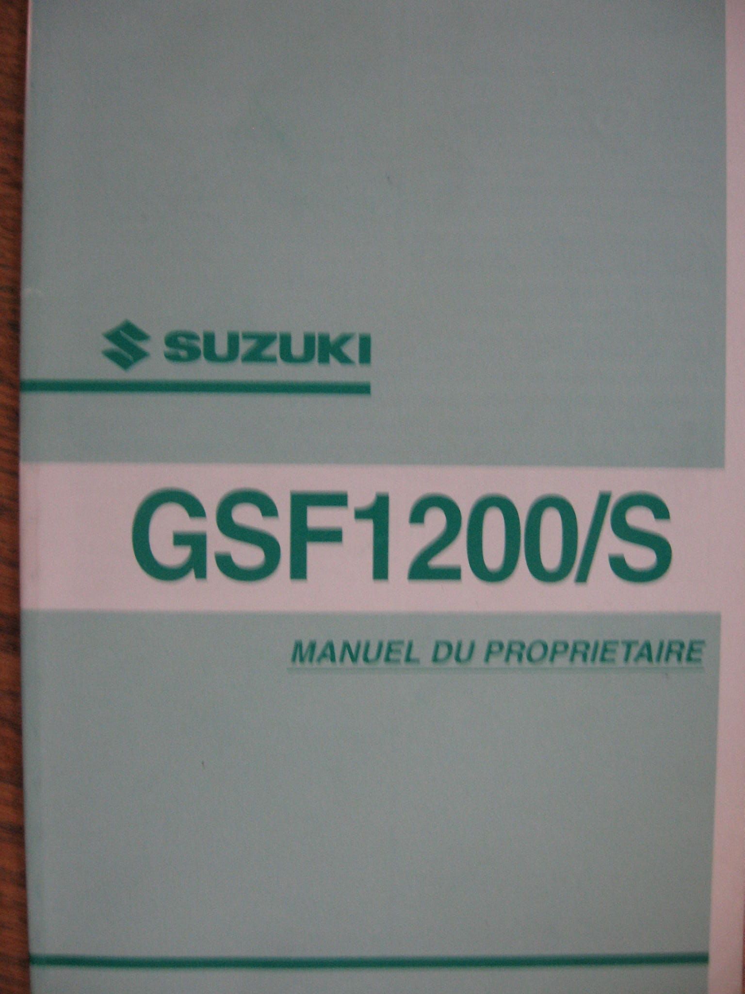 suzuki owners manual 2001 , fahrer handbuch	gsf1200/s		99011-3f61-01f	duits nieuw