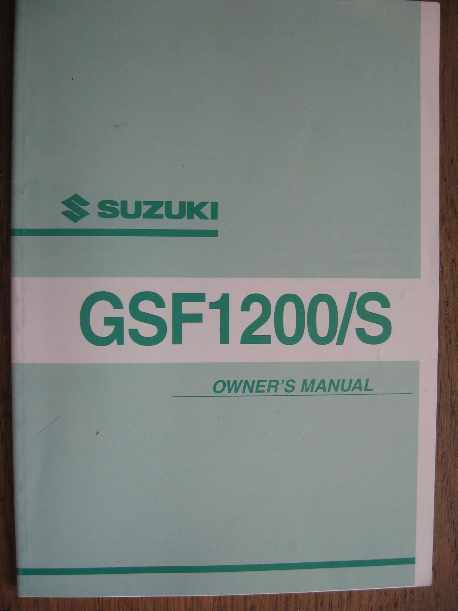 Suzuki origineel owners owners manual uit 2001	GSF1200 /S		99011-31F61-01A