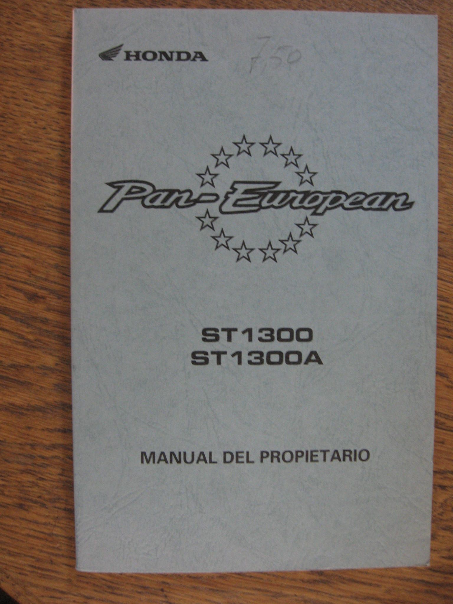 honda owners manual 2002 , manual del propiettario	st1300 pan european		00x35-mcs-6000	spaans nieuw