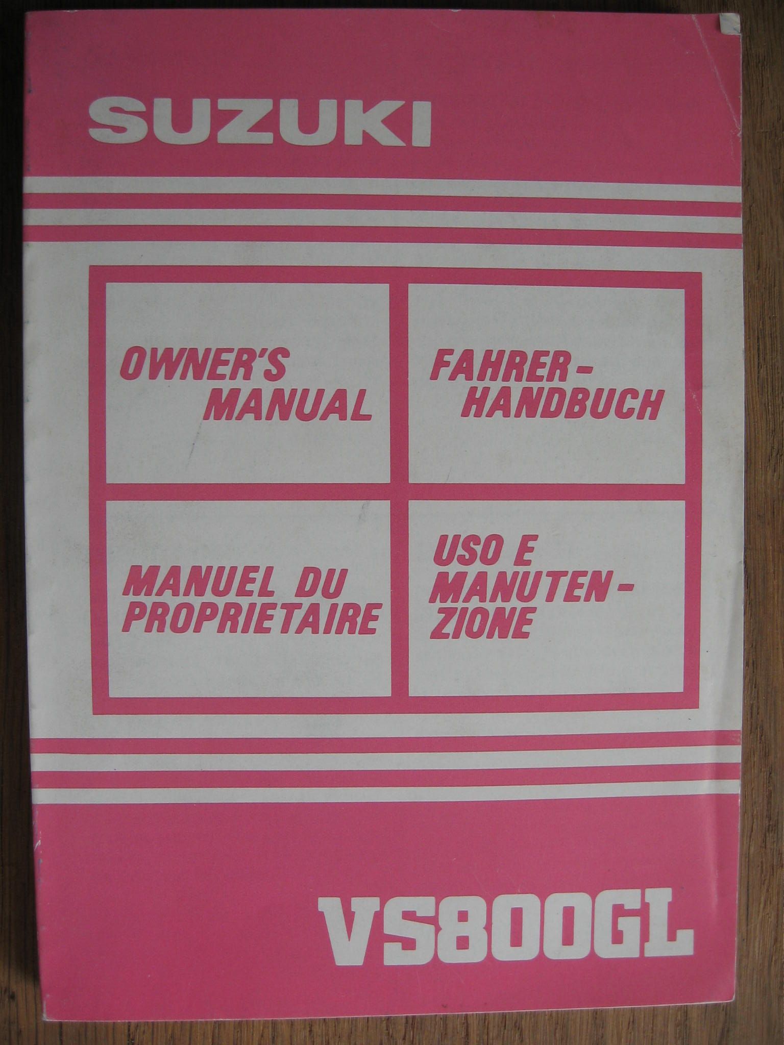 Suzuki origineel owners manual uit SEPTEMBER 1991	VS800GL		99011-39A50-18R