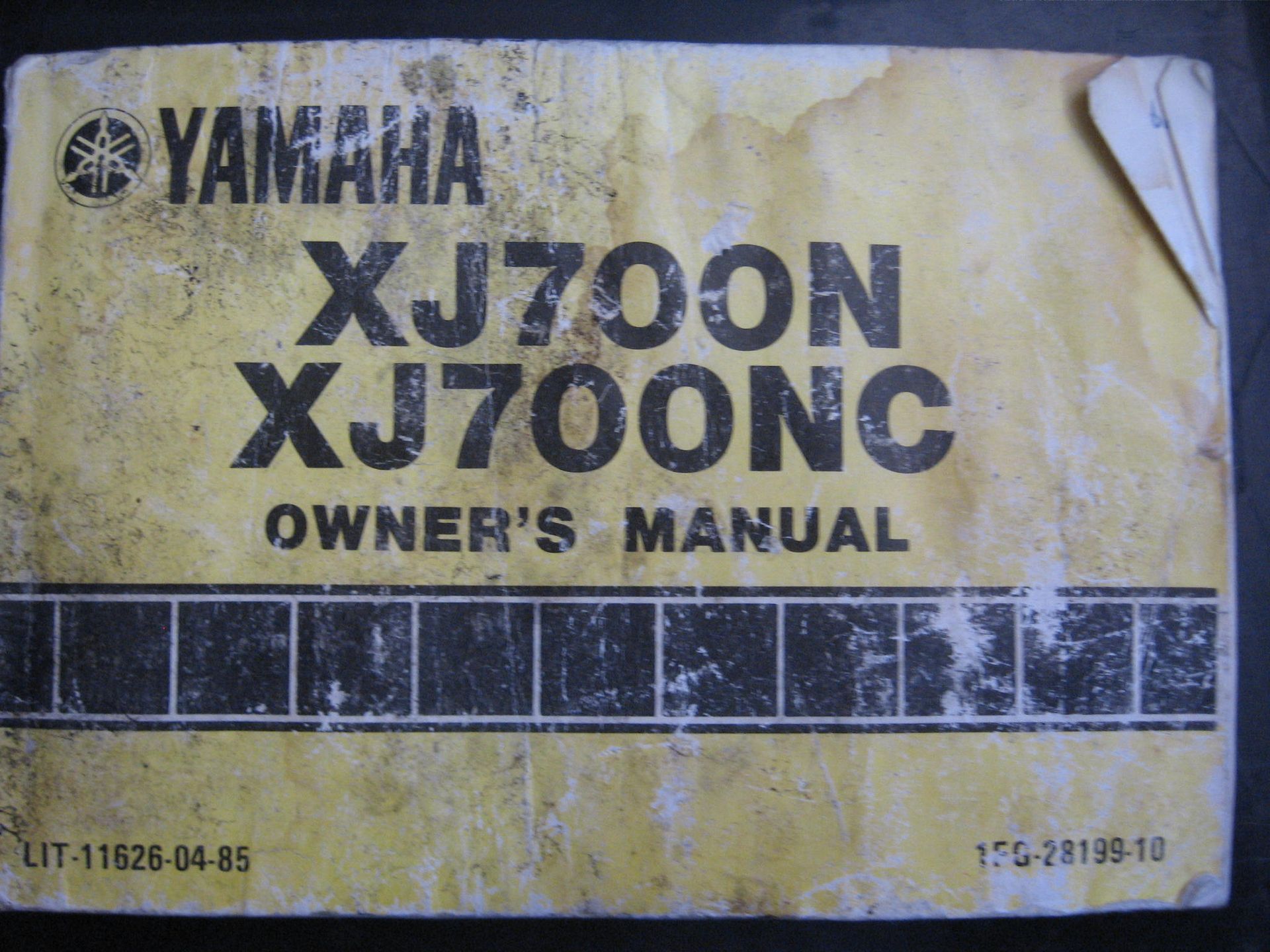 Yamaha owners manual uit 1984	XJ700N NC		1FG-28199-10	taal: engels conditie: zeer gebruikt goed leesbaar
