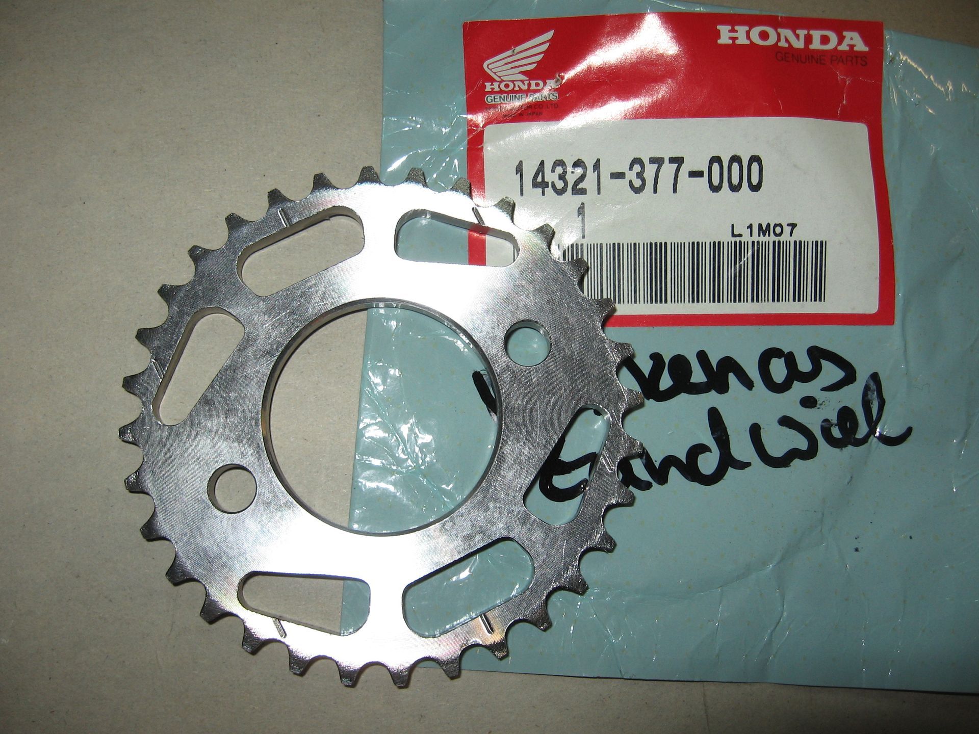Nokkenaskettingwiel – cb400f	nmlb 	oem		14321-377-000