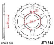 Achterkettingwiel / achtertandwiel	jtr814.42