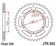 Achterkettingwiel / achtertandwiel	Jtr855.47		, 0855-c-47
