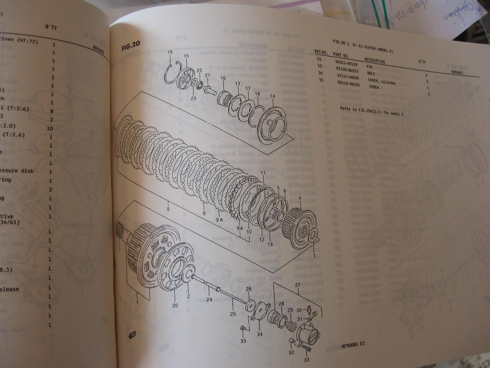 suzuki parts catalogue 3e editie 1994-6	RF900RR , RF900RS ,gt73a/gt73b/gt73c/gt73d		9900b-30095-010	zeer goede staat