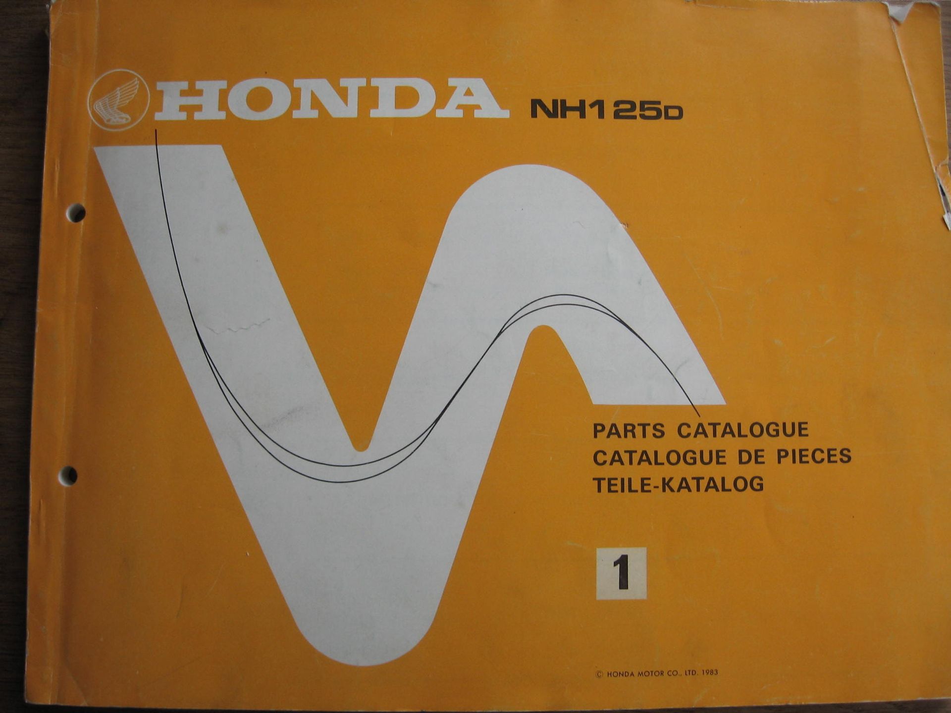 Honda origineel onderdelen catralogus uit 1983	NH125d		13KG8D21