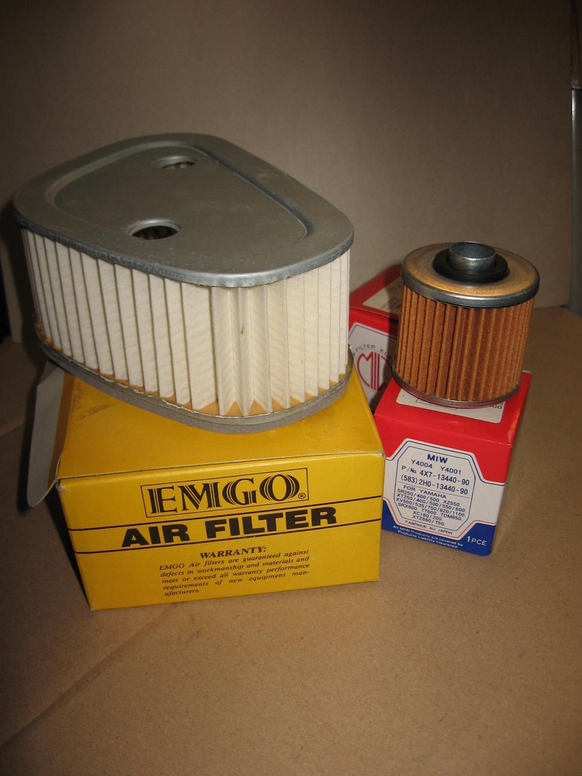 luchtfilter en oliefilter voor XV750SE 81-83 , xv750 81-83 , XV920 rh rj 81-82 , tr1