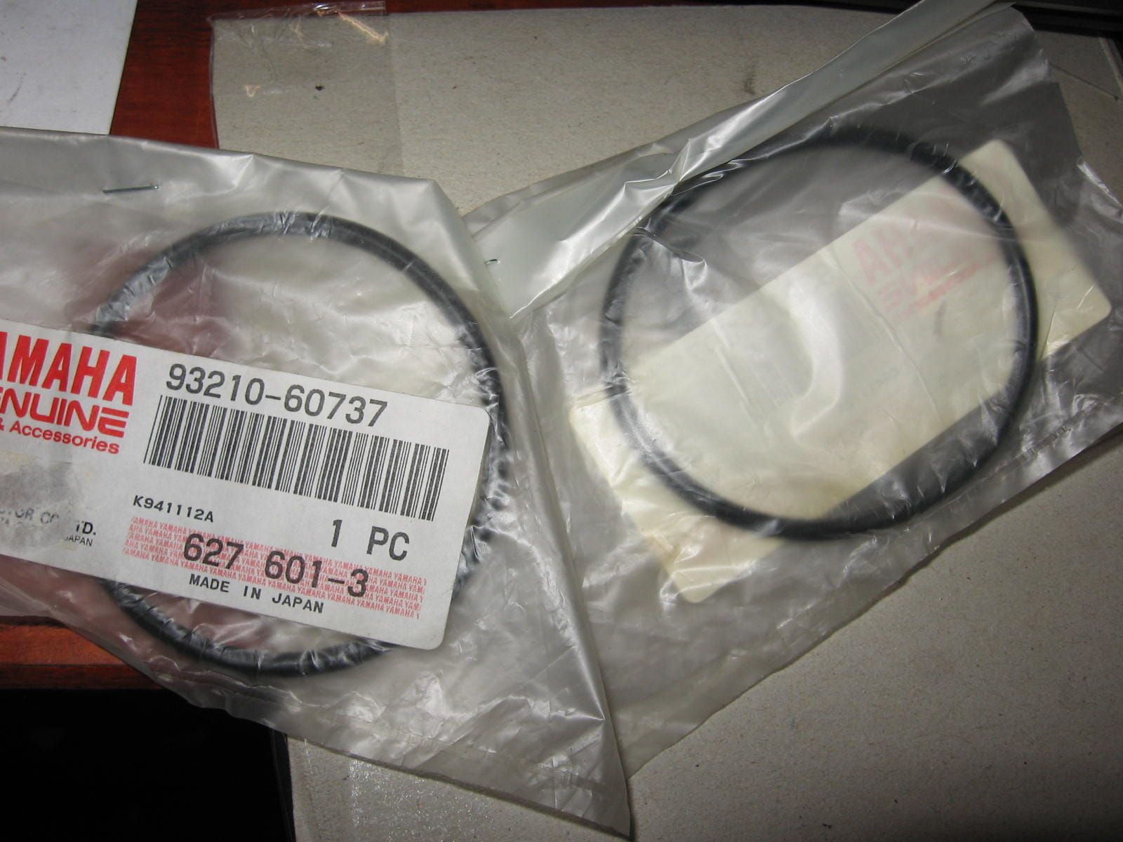 4x O-ring   afdichting voet	Fzr400 1988-90	oem	93210-60737