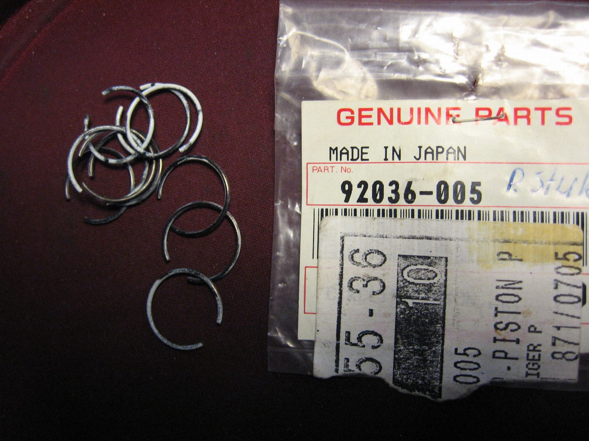 4x pistonpenborgveer 		oem		92036-005