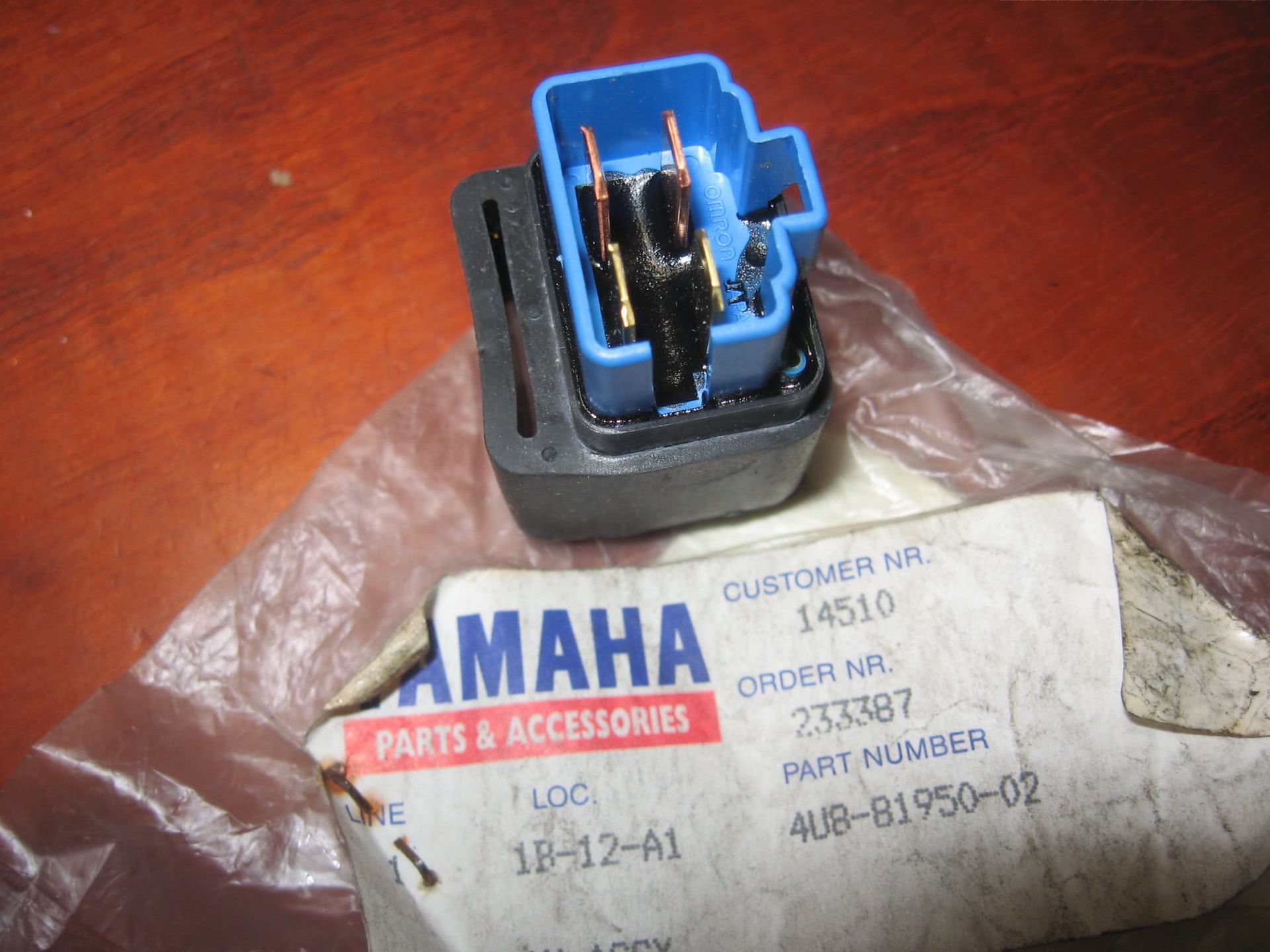 side stand relais xv xvz xj fzr	4U8-02 , omron 12x2D6	, oem		4u8-81950	4u8-81950-02