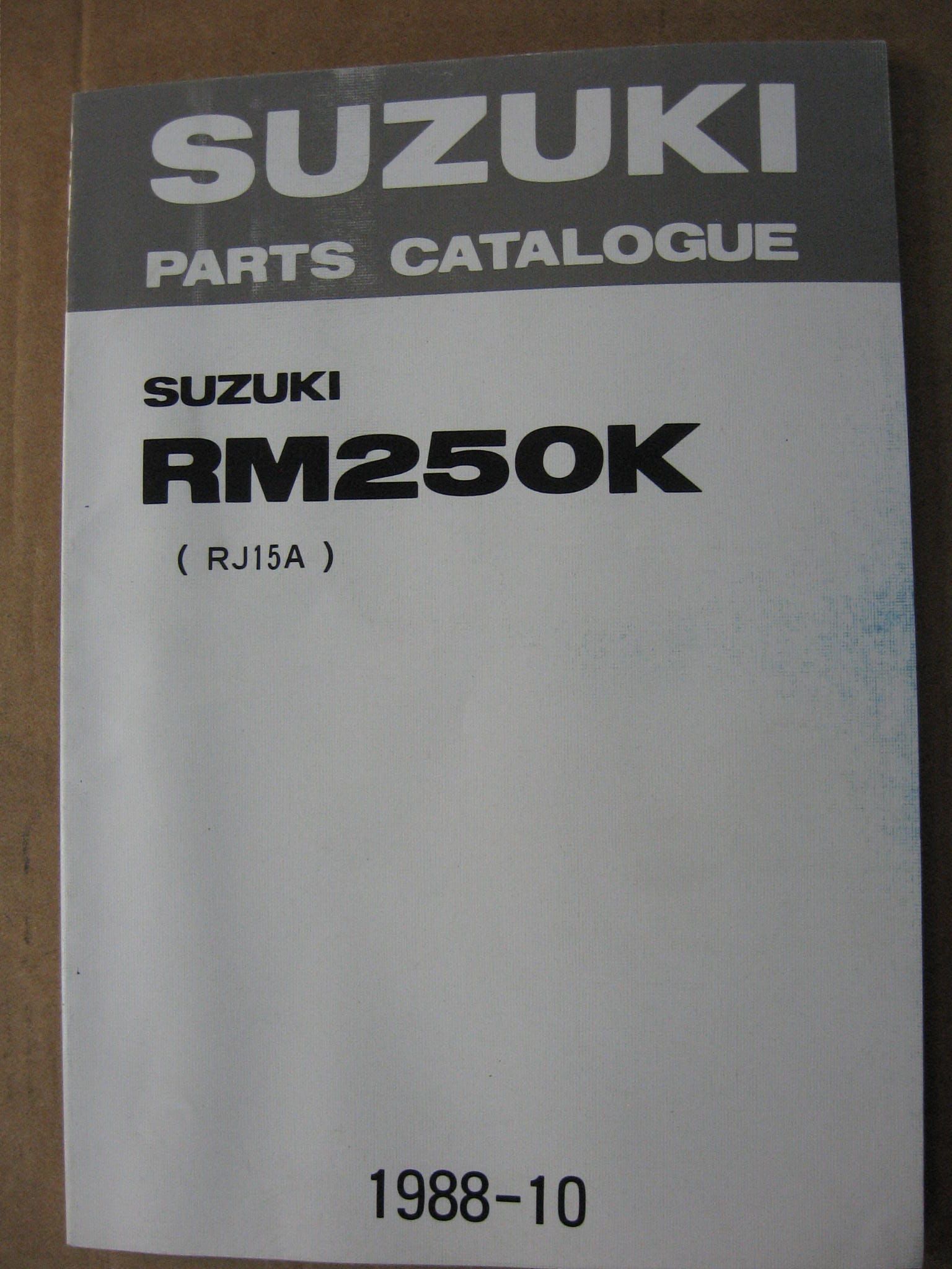 Suzuki origineel parts catalog / manual  uit 1988	RM125K – 1988		9900B-28024