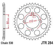 Achterkettingwiel / achtertandwiel	Jtr284.39
