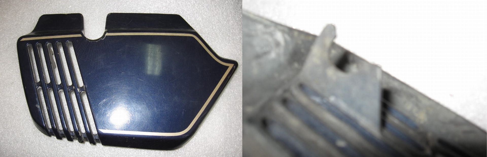 zijkap frame links , puntje bevestiging gebroken	r65	46632301047
