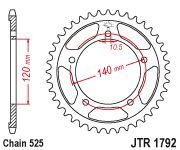 Achterkettingwiel / achtertandwiel	jtr1792.42		,	42 2061