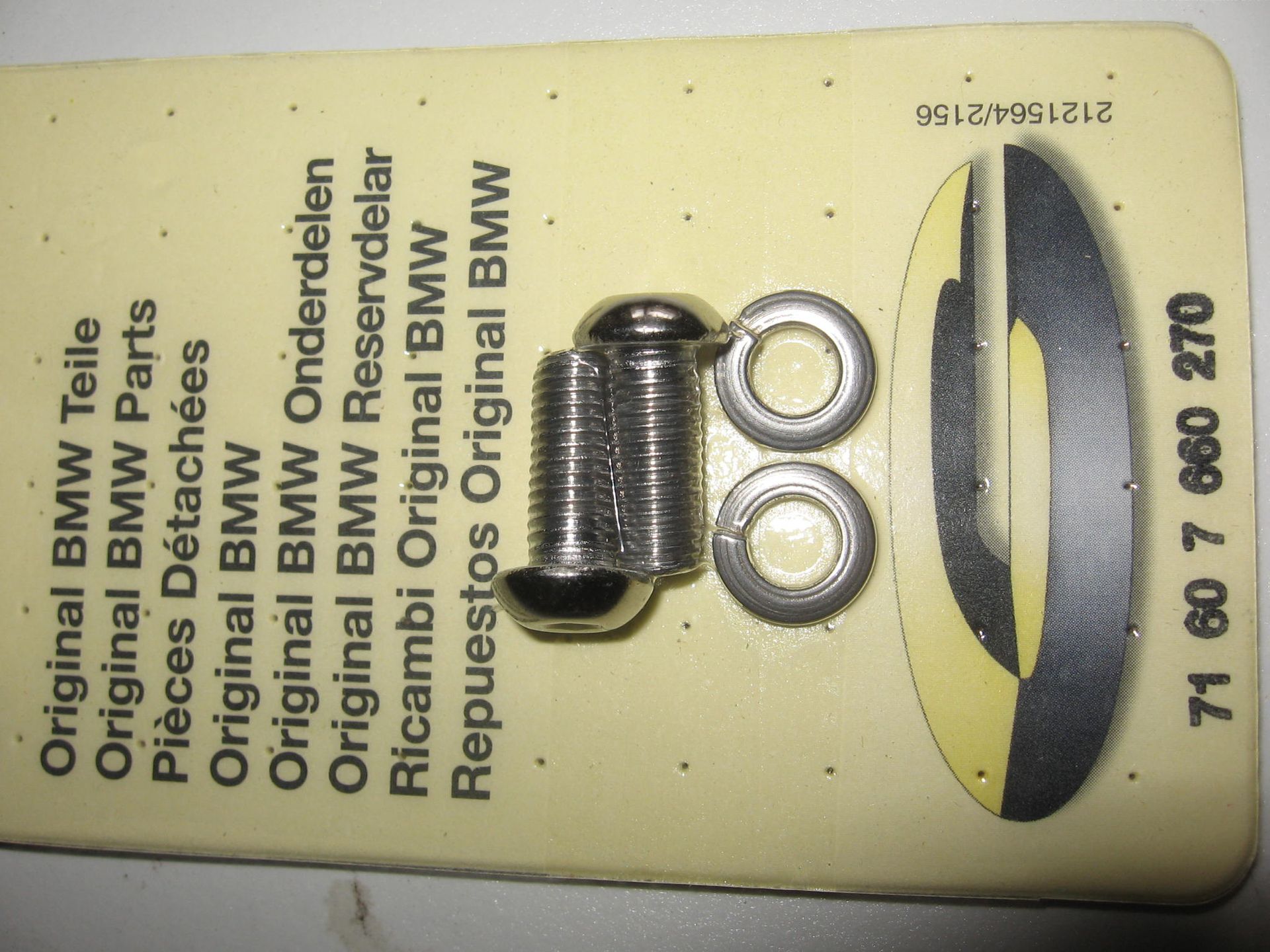 bout bolkop imbus met veerring chroom bevestiging kofferrek // r1200c R850c	oem		71 60 7 660 270	, 71607660270
