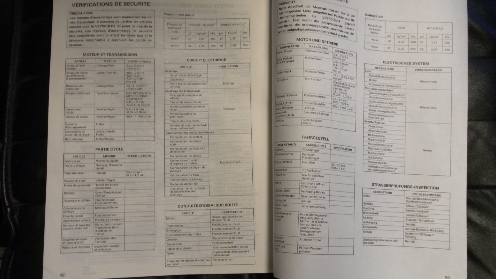 Set-up manual , handleiding rijklaar maken nieuwe motor	VS750GLPJ		99505-01188-011	SEP. 1987