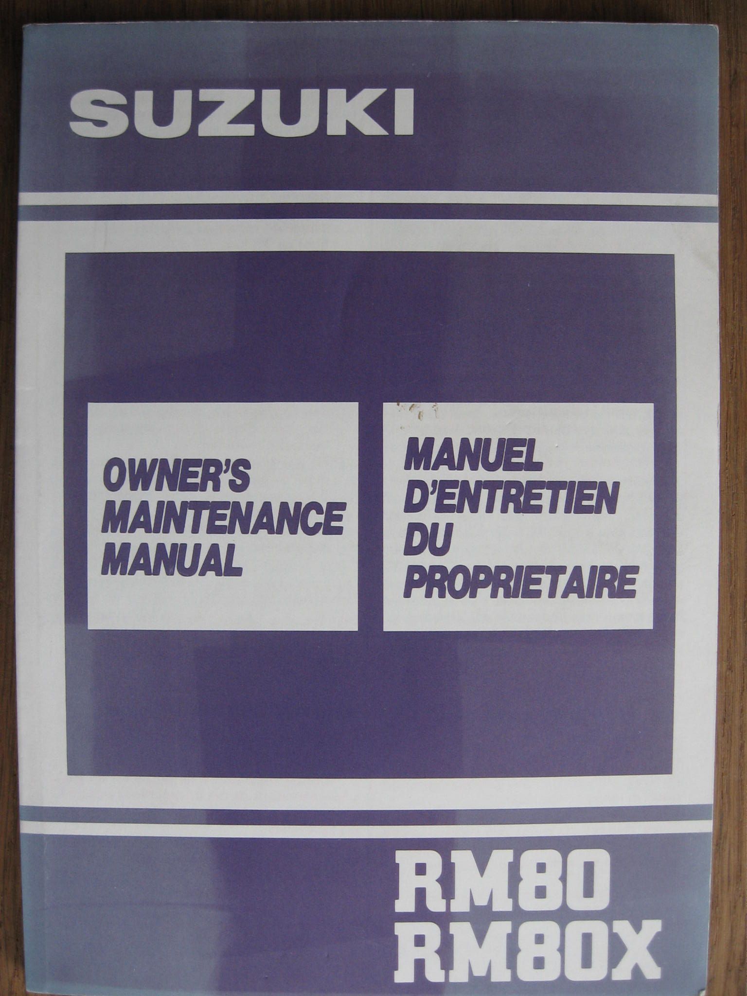 Suzuki origineel eigenaars onderhouds handboek uit juni 1989	RM80 RM80X		99011-02824-01B