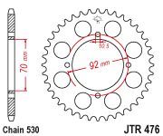 Achterkettingwiel / achtertandwiel	Jtr476.45