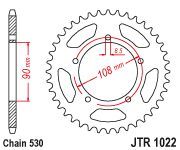 Achterkettingwiel / achtertandwiel	Jtr1022.38