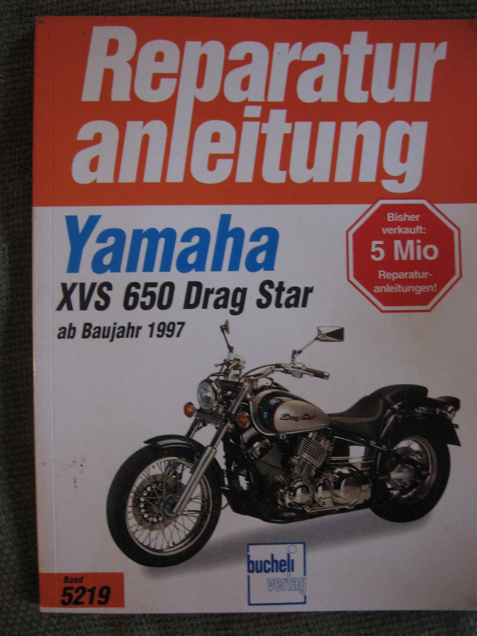 Yahama werkplaatshandboek Bucheli 	XVS650 vanaf 1997		5219	taal duits , boek nieuw kaft ligtjes beschadigd