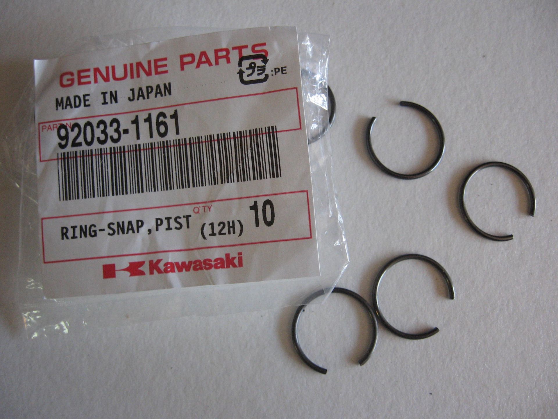 6x pistonpen borg veertje // zx6r		oem		92033-1161