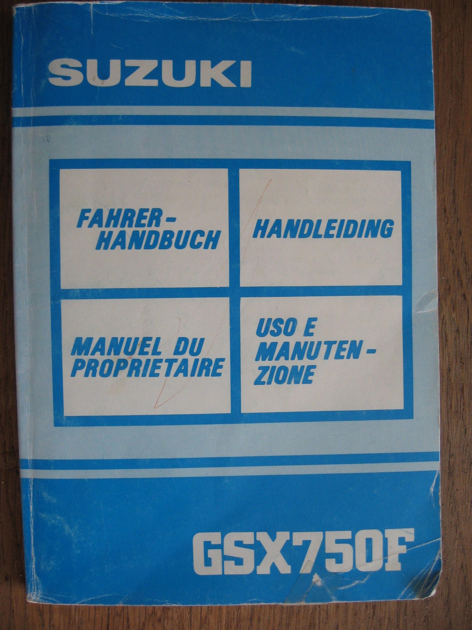 Suzuki origineel owners manual uit 1990	GSX750F		99011-20C52-022