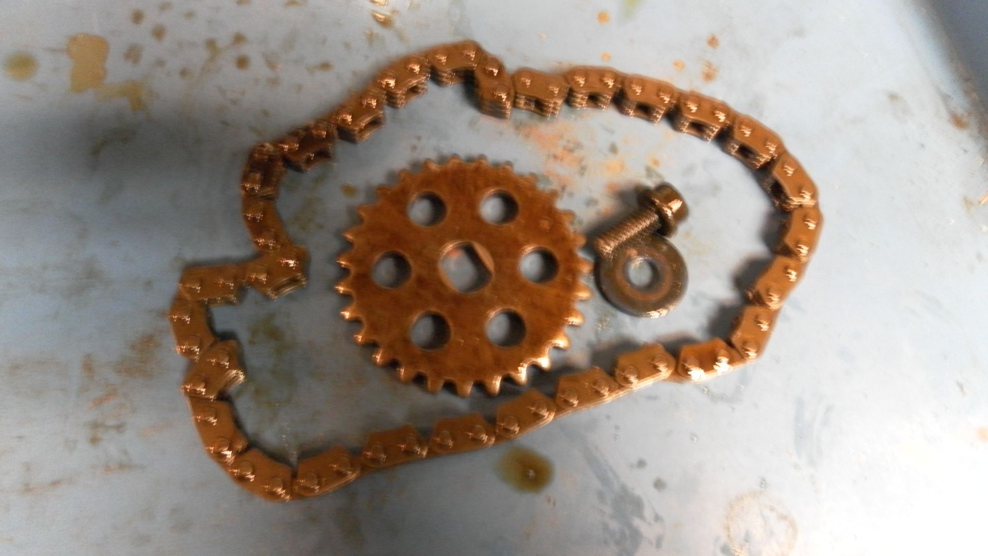 oliepompaandrijving kettingwiel met ketting	St1100 91-03	15134-MR1-000 , 15140-MT3-003