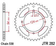 Achterkettingwiel / achtertandwiel	jtr282.34