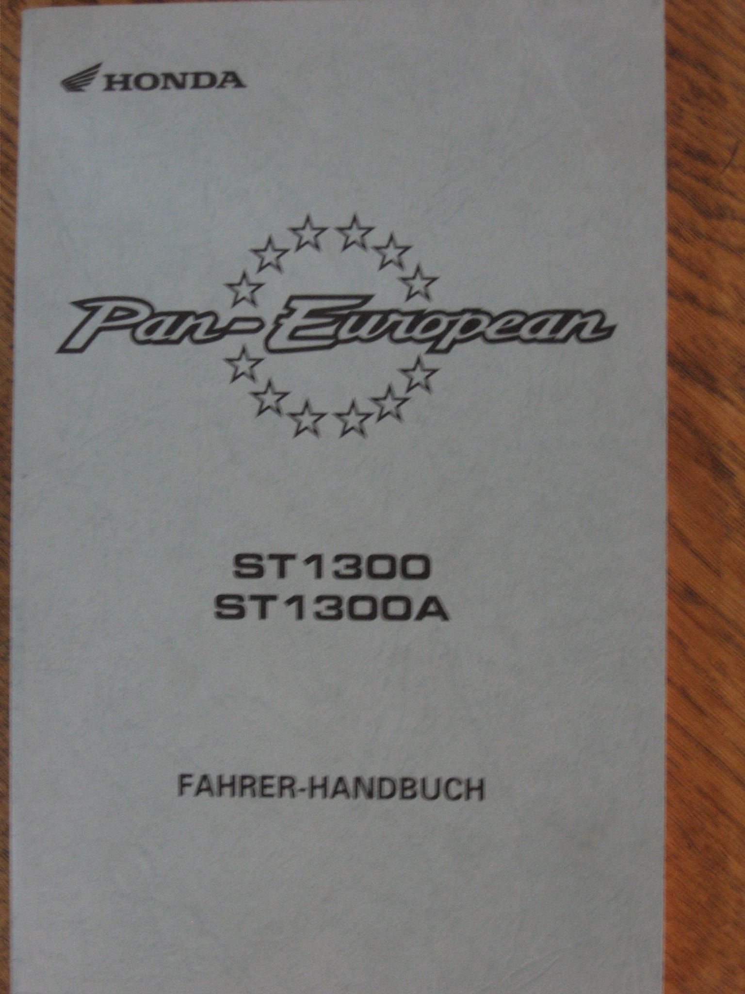 honda owners manual 2002 , fahrer handbuch	st1300 pan european		00x34-mcs-6000	duits nieuw