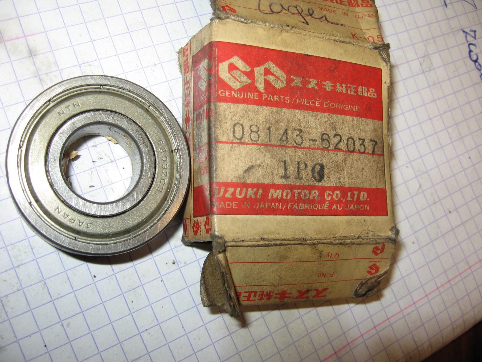 kogellager	6203zc3	half open	ntn	08143-62037 ( NOS)