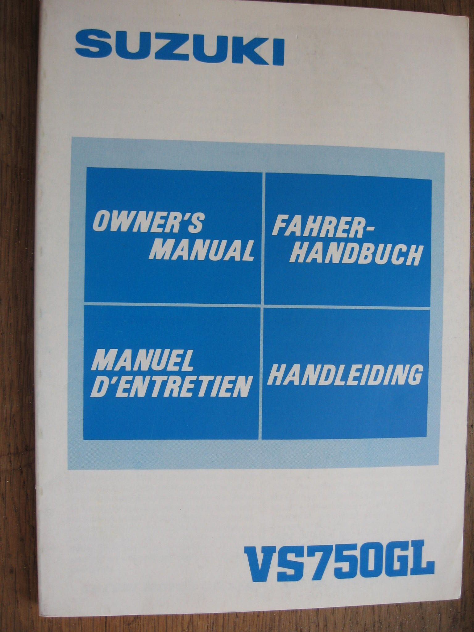 Suzuki origineel owners manual uit 1985	VS750GL		99011-38A31-01U