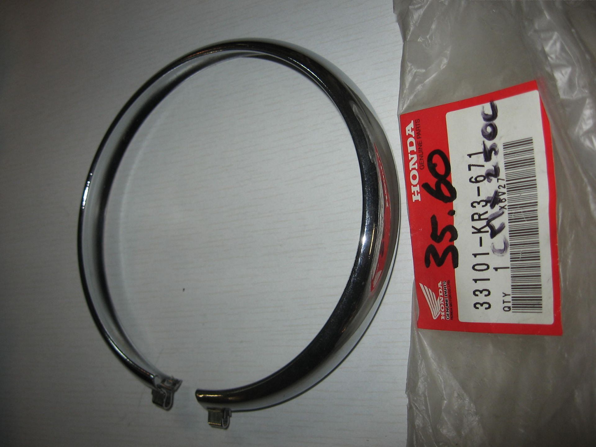 koplamrand chroom // cmx250c 1985-2000		oem		33101-kr3-671