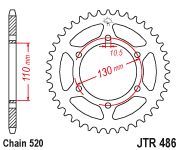 Achterkettingwiel / achtertandwiel	Jtr486.42